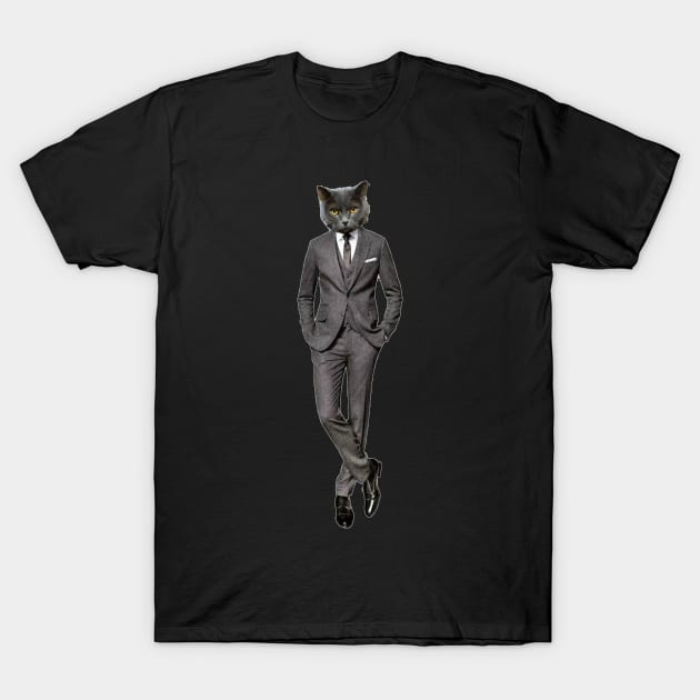 Business cat T-Shirt by d1a2n3i4l5